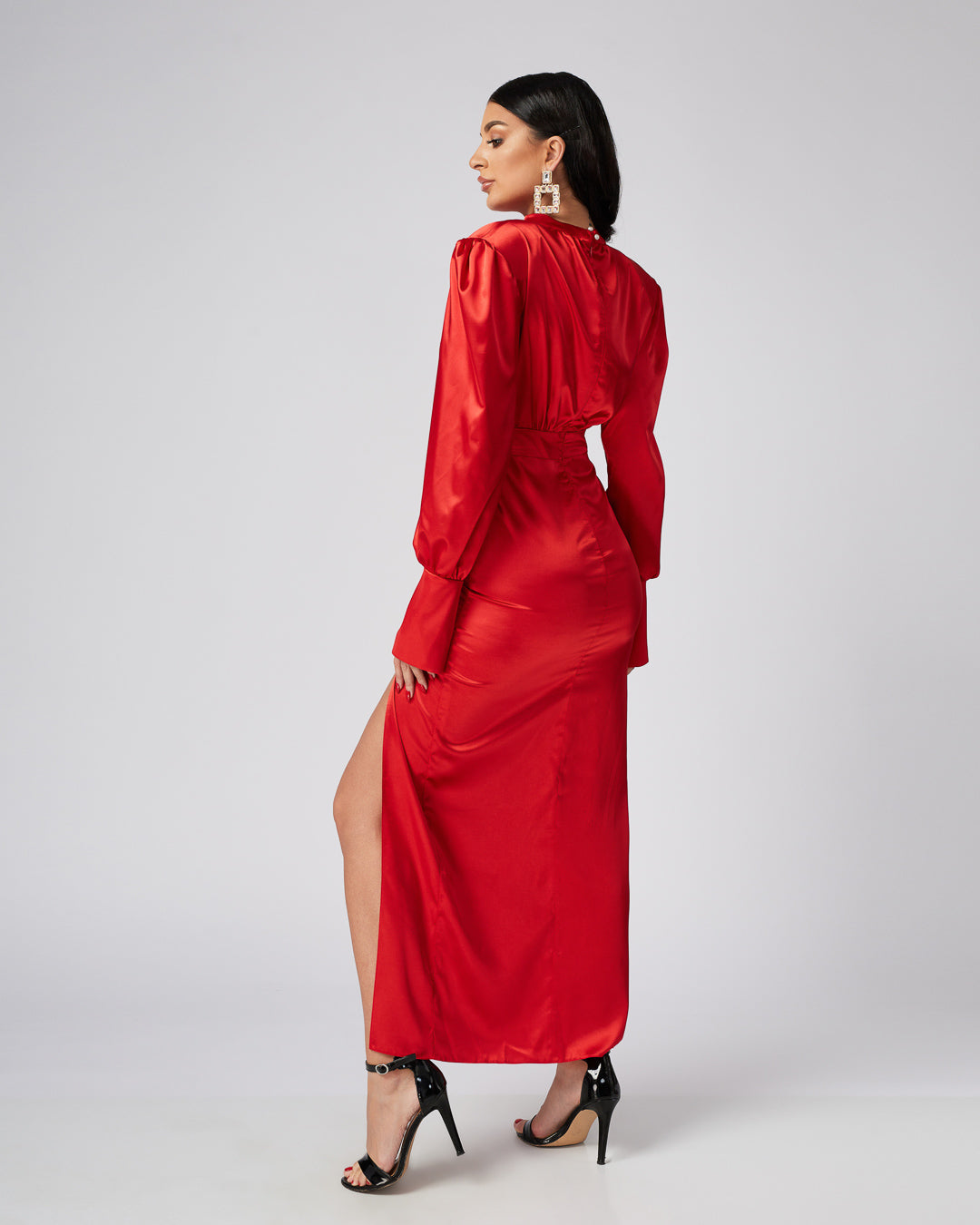 FLORENCE Side Slit Padded Maxi Dress