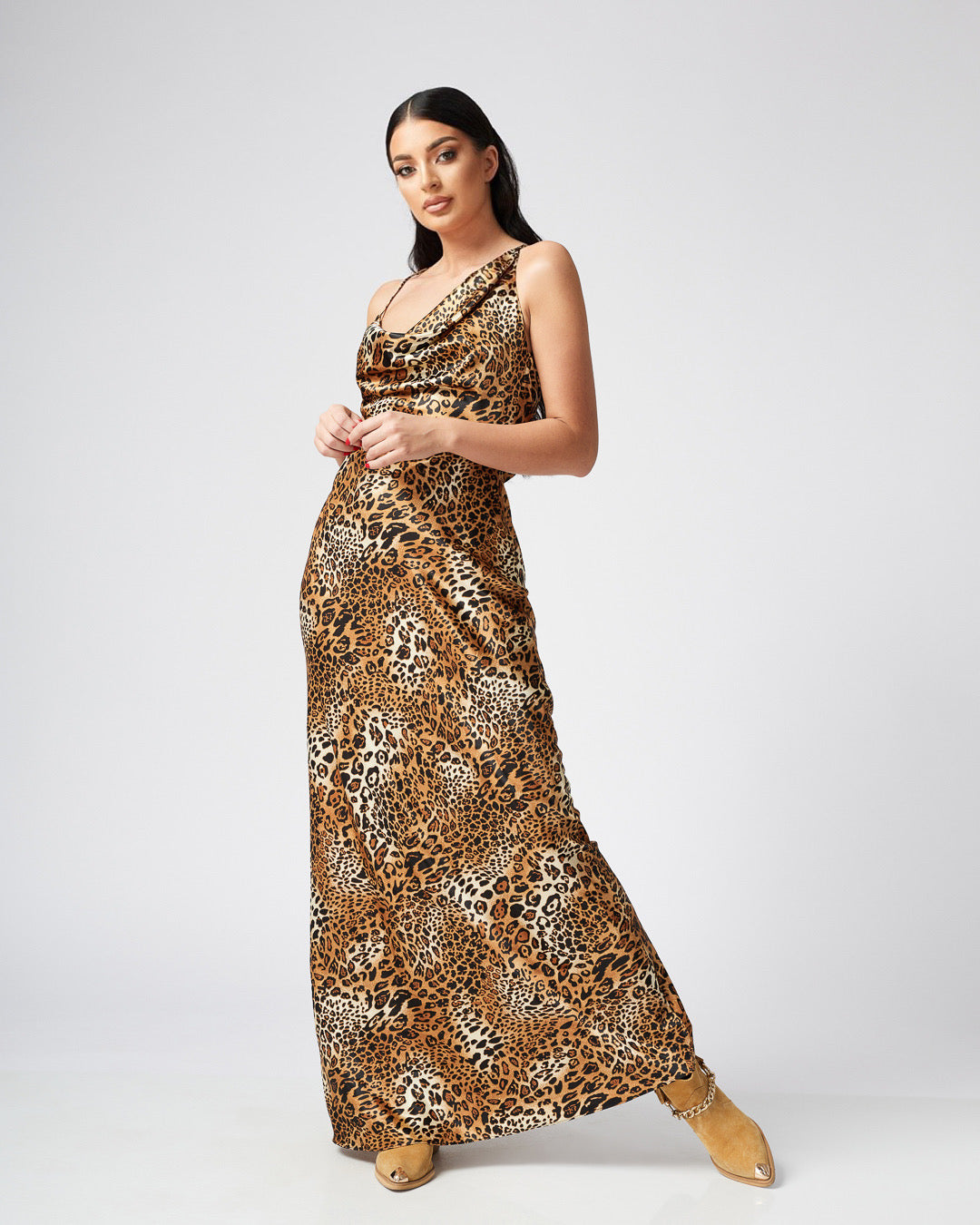 Ayla Cowl Backless Maxi Dress