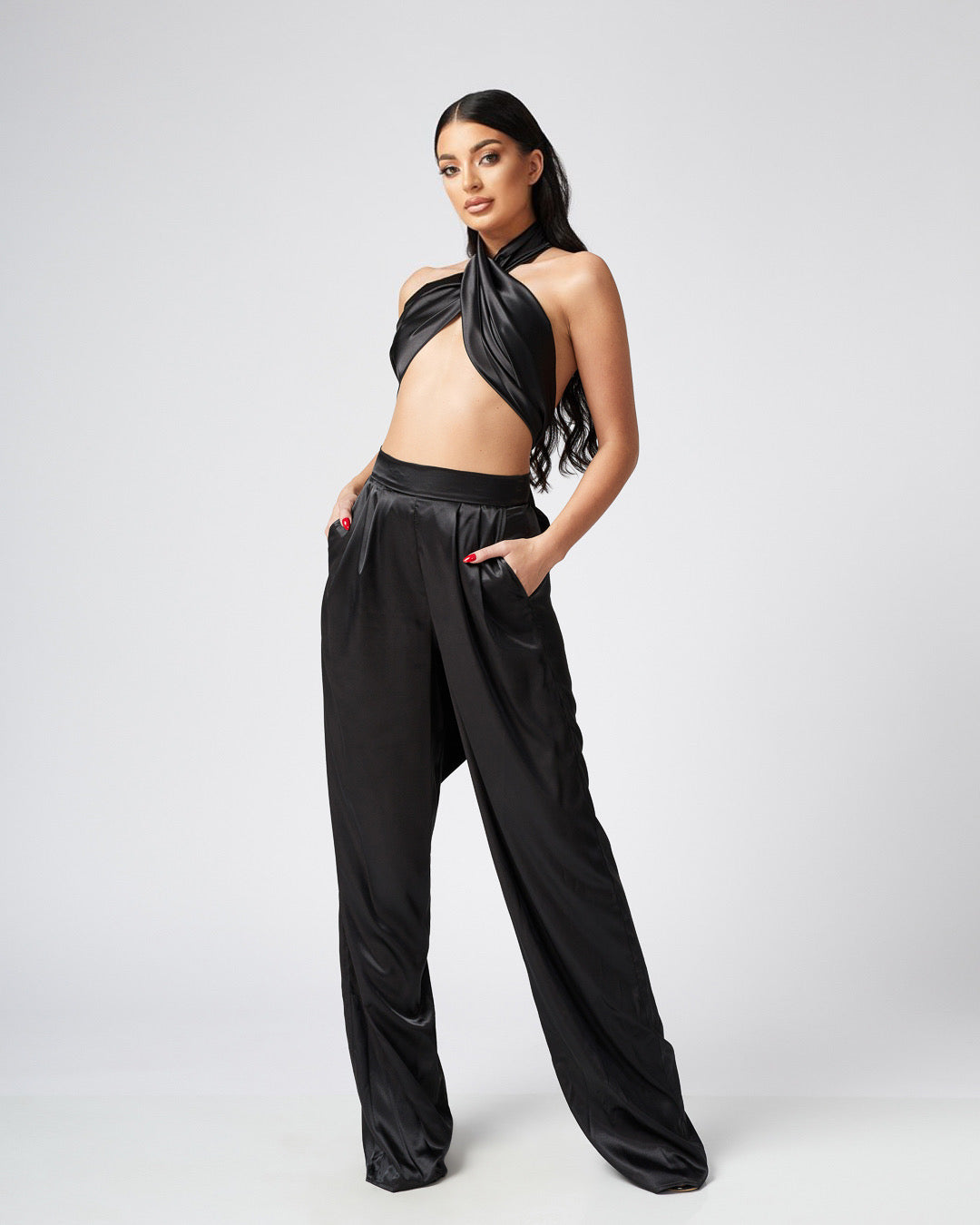 OPHELIA Black Two Piece Set