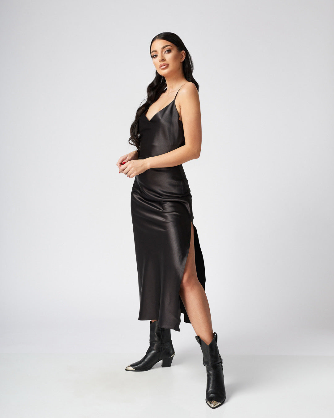 KEVA V Neck Maxi Dress
