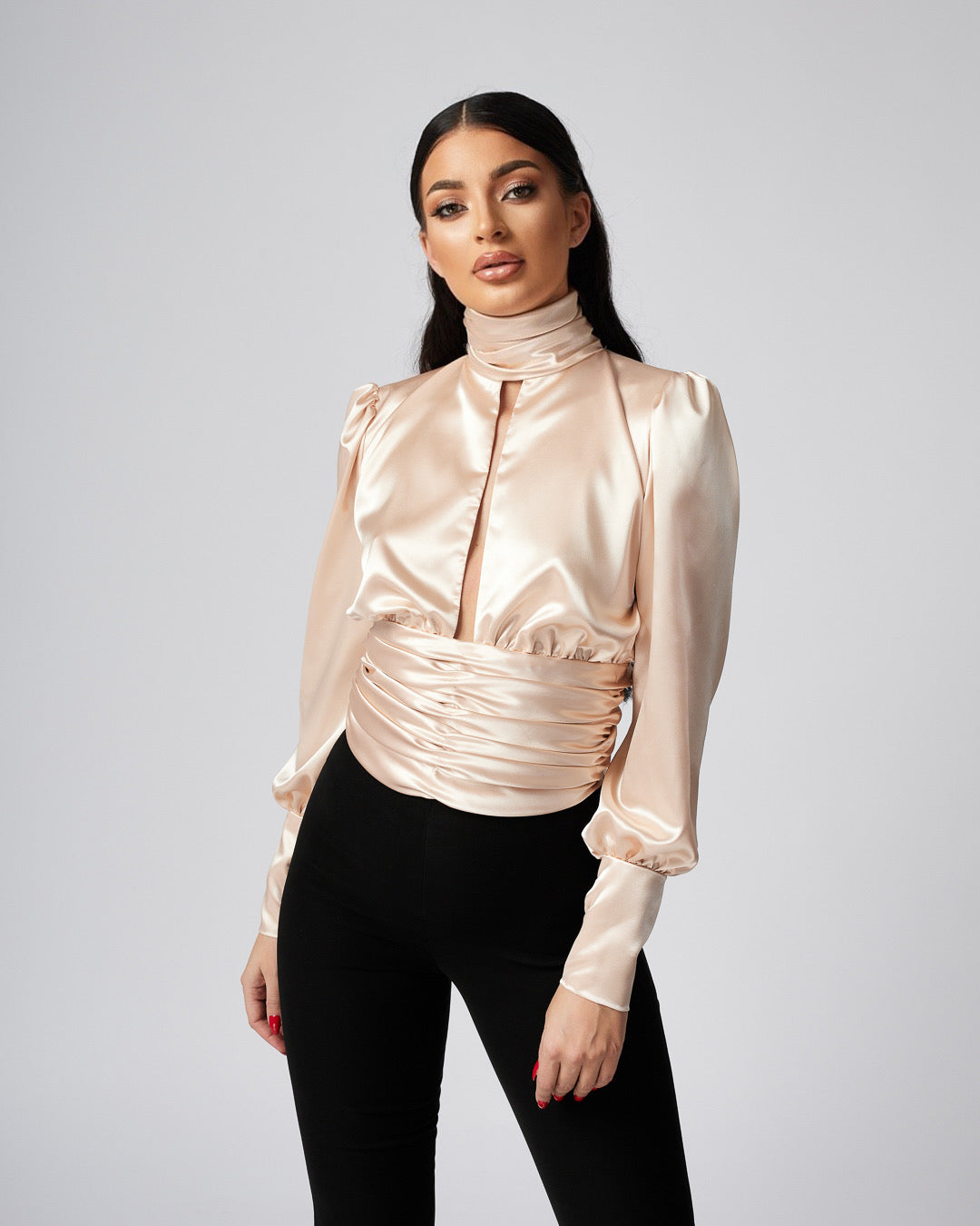 Molly Ruched Champagne Top