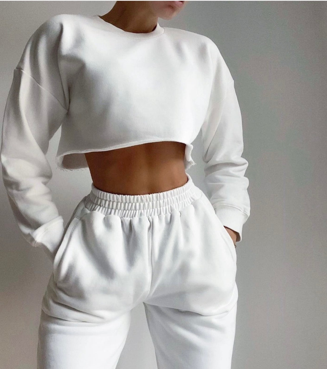 "UNBOTHERED" Ivory Terry Tracksuit